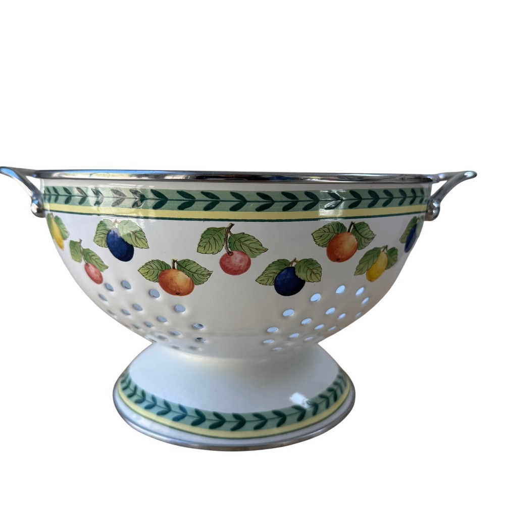 Villeroy & Boch Enamel Colander French Garden Fleurence Fruit Pattern